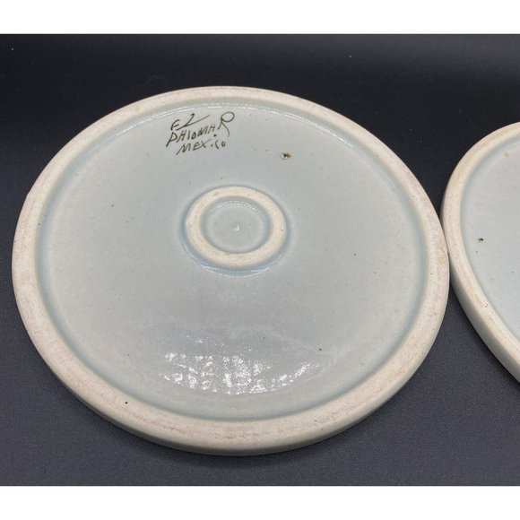 Ken Edwards El Palomar Mexican Pottery Round Rooster & Duck Trivet 7" LOT 2 - Picture 8 of 12